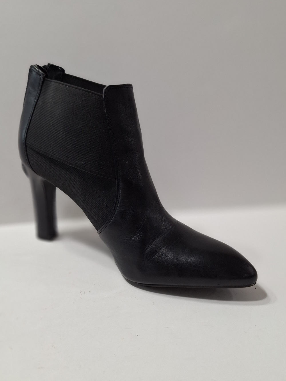 Franco Sarto Black Viceroy Old Money Preppy Genuine Leather Ankle Boots Size 7.5